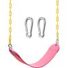 imageTURFEE Heavy Duty Swing Seat Green Color with 66 Chain Swing Set Accessories Replacement with Snap Hooks for Kids Outdoor Play PlaygroundPink