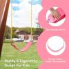 imageTURFEE Heavy Duty Swing Seat Green Color with 66 Chain Swing Set Accessories Replacement with Snap Hooks for Kids Outdoor Play PlaygroundPink