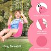 imageTURFEE Heavy Duty Swing Seat Green Color with 66 Chain Swing Set Accessories Replacement with Snap Hooks for Kids Outdoor Play PlaygroundPink