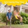 imageTURFEE Heavy Duty Swing Seat Green Color with 66 Chain Swing Set Accessories Replacement with Snap Hooks for Kids Outdoor Play PlaygroundYellow