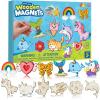 imageJOYIN 12 Wooden Magnet Creativity Arts ampamp Crafts Painting Kit for Kids Decorate Your Own Painting Gift for Easter Basket Stuffers Birthday Parties and Family Crafts Party Favors for Boys GirlsFantasy