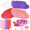 imageJOYIN 126 Pcs Valentines Day Craft Gift Set with 100 Heart Doilies 24 Pcs Foam Doilies and 2 Bags Foam Heart Stickers for Kids Tableware Decoration Home Activitie Kitchen Disposable Table Craft