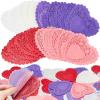 imageJOYIN 144 Pcs Valentines Day Heart Doilies Party Decorations with 4 Colors Heart Doilies Cutouts Lace Paper Craft Gift Set for Valentine Day Party Tableware Decoration