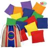imageJOYIN 16 Cornhole Bean Bags for Tossing 47 x 47 Durable Nylon AllWeather Game Includes 15 Bean Bags and a Carry Bag Cornhole Game Set Party Supplies for Kids ampamp Adultsone size fit all