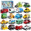 imageJOYIN 18 Pcs Pull Back City Cars and Trucks Toy Vehicles Set Friction Powered Cars Toys for Toddlers Boys Girls Educational Play Kids Stocking Stuffers Treasure Box Gifts for Classroom