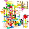 imageJOYIN 236Pcs Glowing Marble Run with Motorized Elevator Construction Building Blocks Toys with 30 Glow in The Dark Plastic Marbles STEM Toy for Boys and Girls Gift for Christmas
