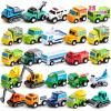 imageJOYIN 25 Pieces Pull Back Cars and Trucks Toy Vehicles Set for Toddlers Girls and Boys Kids Play Set DieCast Car Party Favors School Gifts Goodie Bags Stuffers for Kids