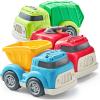 imageJOYIN 3 Pack 67quot Big Trucks for Toddlers Includes Garbage Dump and Fire Truck Car Toys Gift for Kids Easter Christmas Birthday Gifts for Boys Girls