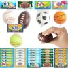 imageJOYIN 30 Pack Kids Valentines Day Gift Cards with Gift Mini Sports Ball Figure Stress Balls Squeeze Foam Balls for Classroom Exchange Prizes Stress Relief  Anxiety Relief Valentine Party Favor Toys