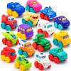 imageJOYIN Cartoon Cars Soft Rubber Toy Car Set Mini Vehicles Bath Toy Car for Toddlers Gift for Boys and Girls Easter Basket Stuffers Summer Beach and Pool Activity Party Favors for KidsTransportations