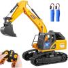 imageJOYIN Remote Control Excavator Toys for Boys 24Ghz RC Play Excavator with Light Construction Toys for Boys 35 47 812 Year Old Kids Christmas Birthday PresentExcavators