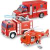 imageJOYIN Toddler Truck Toys for 3 4 5 6 7 Year Old Boys  Police Car Toy Set Emergency Vehicle Playset Friction Powered Car with Lights and Sounds Christmas Birthday Gifts for Boys Girls Age 39Fire Vehicle Playset