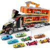 imageJOYIN Toy Truck for Kids Race Toy Cars 60quot Extra Long Race Track and 12 DieCast Metal Cars Toddler Carrier Truck Playset with Lights ampamp Sounds Birthday Gift for 2 3 4 5 6 7 Years Old Boys GirlsBlack Orange