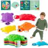 imageJOYIN Turtle Balance Stepping Stones 6 Pcs Kids Turtle Jumping Stones Steps Stones Up to 265 Ibs Toddler Obstacle Course Coordination Game Toys for Ages 3 Years and UP Indoor or Outdoor Play