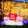 imageJoiedomi 6 FT Long Valentines Day Inflatable Hearts Blow Up Hearts Patch with Buildin LED Lights Inflatable Valentine Romantic Holiday Decor for Wedding Propose Indoor Yard Decor Party Supplies
