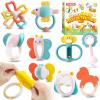 imageSYNCFUN Baby Toys 06 Months 10 Pack Baby Teething Toys Infant Teether Rattles Teethers for 03612 Months Newborn Boy Girl Gifts