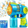 imageSloosh Kids Bubble Gun Machine with Refill Solution 2 in 1 Automatic Bubble Maker Guns for Toddlers 13 Kids 48 Outdoor Toy Adults Summer Party Easter Gift