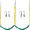 imageTURFEE 2 Pack Green Swing Seats Heavy Duty with 66quot Chain Swing Set Accessories Replacement with Snap Hooks for Kids Outdoor Play Playground Trees PlaygroundGreenGreen