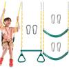 imageTURFEE 3 Pack Green Swing Seats Heavy Duty with 66quot Chain Swing Set Accessories Replacement with Snap Hooks for Kids Outdoor Play Playground Trees Backyard Limit 300lbSwing set1 Gym rings