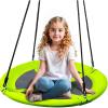 imageTURFEE 40quot Saucer Tree Swing Set  900Lb Weight Capacity 900D Oxford Waterproof with Hanging Straps Swings for Kids Playground Outdoor Activity Backyard Daily Exercise FunBlueGreen