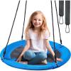 imageTURFEE 40quot Saucer Tree Swing Set  900Lb Weight Capacity 900D Oxford Waterproof with Hanging Straps Swings for Kids Playground Outdoor Activity Backyard Daily Exercise FunBlueBlue