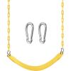 imageTURFEE Heavy Duty Swing Seat Green Color with 66 Chain Swing Set Accessories Replacement with Snap Hooks for Kids Outdoor Play PlaygroundYellow