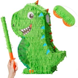 imageDinosaur Pinata with Plastic Bat and Paper Blindfold155H X 105W X 3D Cinco De Mayo Party Dinosaur Animal Theme Parties Decorations Indoor or Outdoor fiestaDinosaur Boy