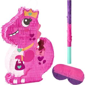 imageDinosaur Pinata with Plastic Bat and Paper Blindfold155H X 105W X 3D Cinco De Mayo Party Dinosaur Animal Theme Parties Decorations Indoor or Outdoor fiestaDinosaur Girl