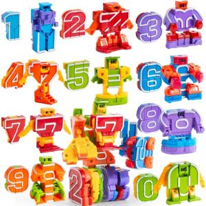 imageJOYIN 10 Pcs Number Bots Educational Toys Number Bots Action Figure Learning Toys Christmas Birthday Gifts for Kids Boys Girls 3 4 5 6 Years Old