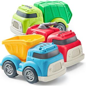 imageJOYIN 3 Pack 67quot Big Trucks for Toddlers Includes Garbage Dump and Fire Truck Car Toys Gift for Kids Easter Christmas Birthday Gifts for Boys Girls