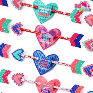 imageJOYIN 36 Pack Valentines Day Cupids Arrow Pencil Set with Gift Cards Party Favors for Classroom Exchange Prizes