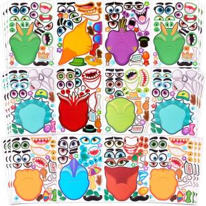 imageJOYIN 36 Sheets 9quotx6quot Make a face Stickers for Kids Make Your Own Animal Stickers with Unicorn Dinosaur Sea and Safari Animals Crafts Birthday Party Favors Goodie Bags Classroom ActivitiesDinosaur