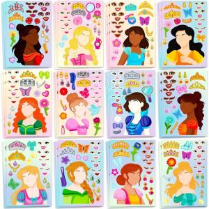 imageJOYIN 36 Sheets 9quotx6quot Make a face Stickers for Kids Make Your Own Animal Stickers with Unicorn Dinosaur Sea and Safari Animals Crafts Birthday Party Favors Goodie Bags Classroom ActivitiesPrincess