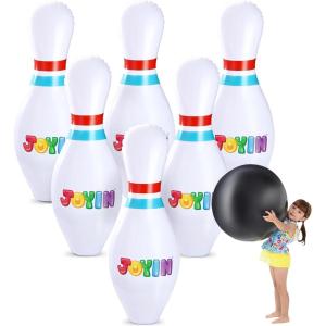 imageJOYIN Giant Inflatable Bowling Set for Kids and Adults Christmas Birthday Party Games Kids Education Motor Skills ToysClassic bowling