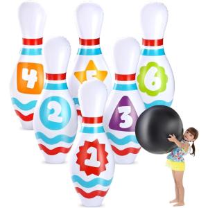 imageJOYIN Giant Inflatable Bowling Set for Kids and Adults Christmas Birthday Party Games Kids Education Motor Skills ToysEducational Bowling