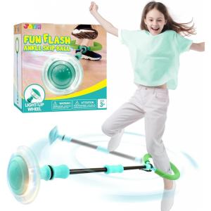 imageJOYIN Pink Ankle Skip Ball with Flashing Lights Toy for Kids Indoor ampamp Outdoor Flashing Swing Ball Foldable Sports Toy Birthday Gifts for Kids 3 4 5 Forest