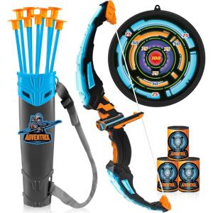 imageJOYIN Pink Bow and Arrow Set for Girls LED Light Up Archery Toy Set with 9 Suction Cup Arrows Target ampamp Arrow Case Christmas Indoor Outdoor Activity Toy for Kids Girls Ages 312Navy Blue
