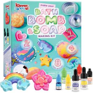 imageKlever Kits Bath Bomb Soap Making Kit for Kids 2in1 Spa Science Kits DIY Make Your Own Bath Bombs ampamp Soap Spa Kit for Kids Gifts Toys for Toddler Kid Birthday Present
