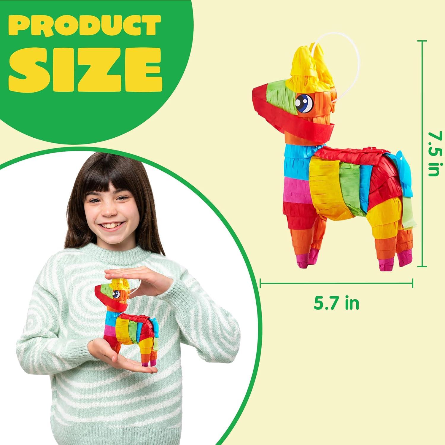 imageCinco De Mayo 8 pcs Mini Donkey Pinatas 57quotx75quot Rainbow Color for Fun Fiesta Taco Party Supplies Luau Event Photo Props Mexican Theme Decoration Carnivals Festivals Taco Tuesday Event