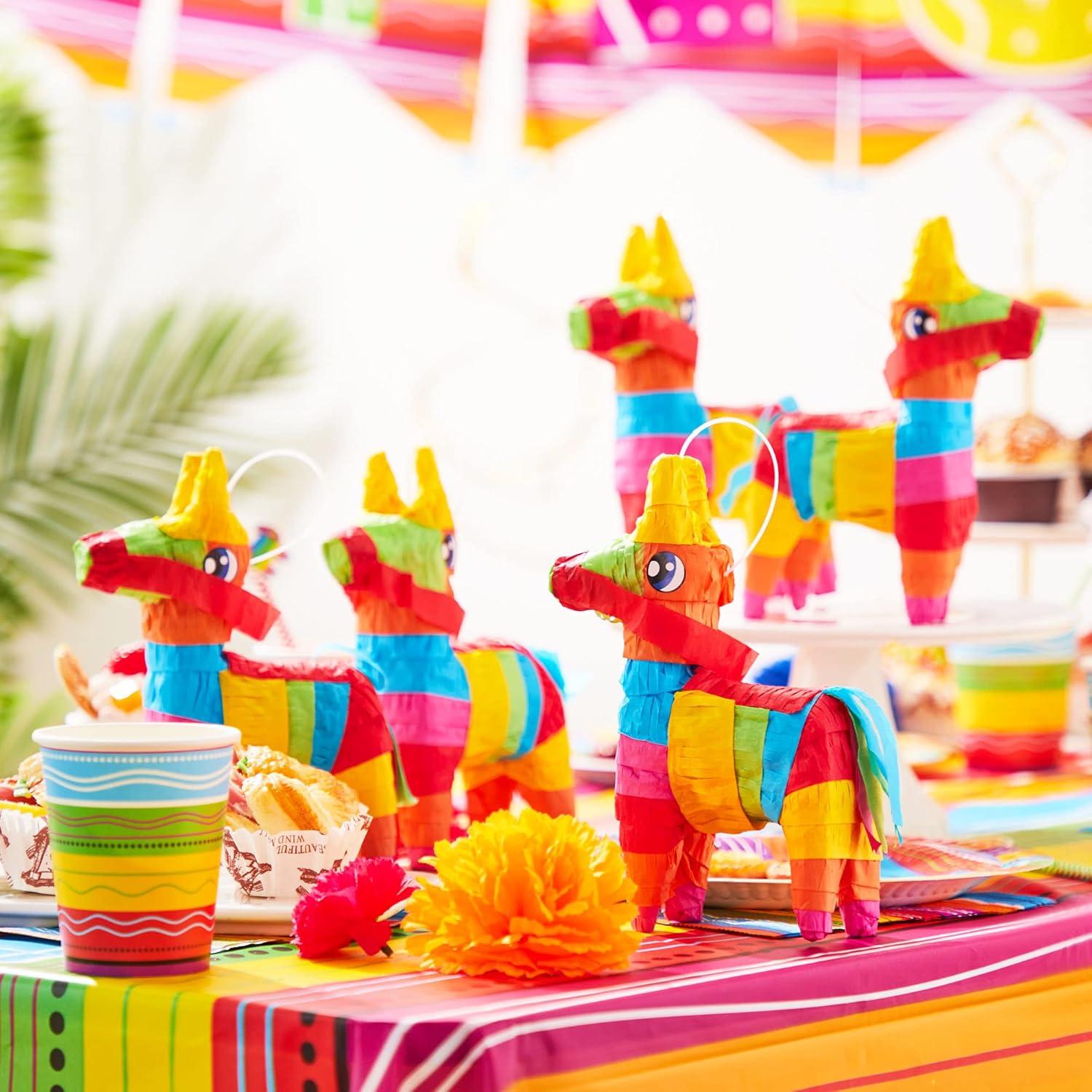 imageCinco De Mayo 8 pcs Mini Donkey Pinatas 57quotx75quot Rainbow Color for Fun Fiesta Taco Party Supplies Luau Event Photo Props Mexican Theme Decoration Carnivals Festivals Taco Tuesday Event