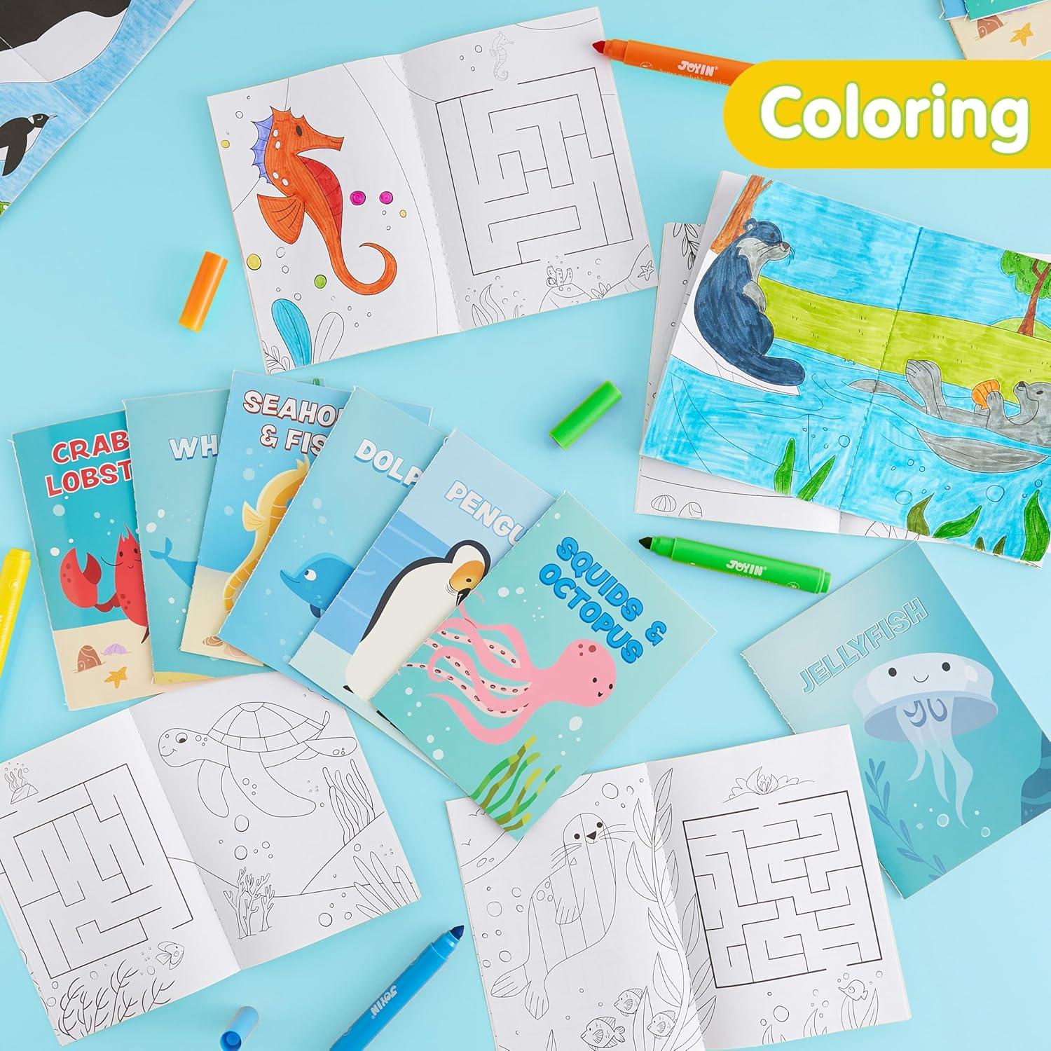 imageJOYIN 24Pcs Coloring Books for Kids Ages 48 Bulk Mini Coloring Book for Party Favors Goodie Bags Stuffers for Kids  Birthday Party Gifts  Classroom Travel Activity  Stocking StuffersSea