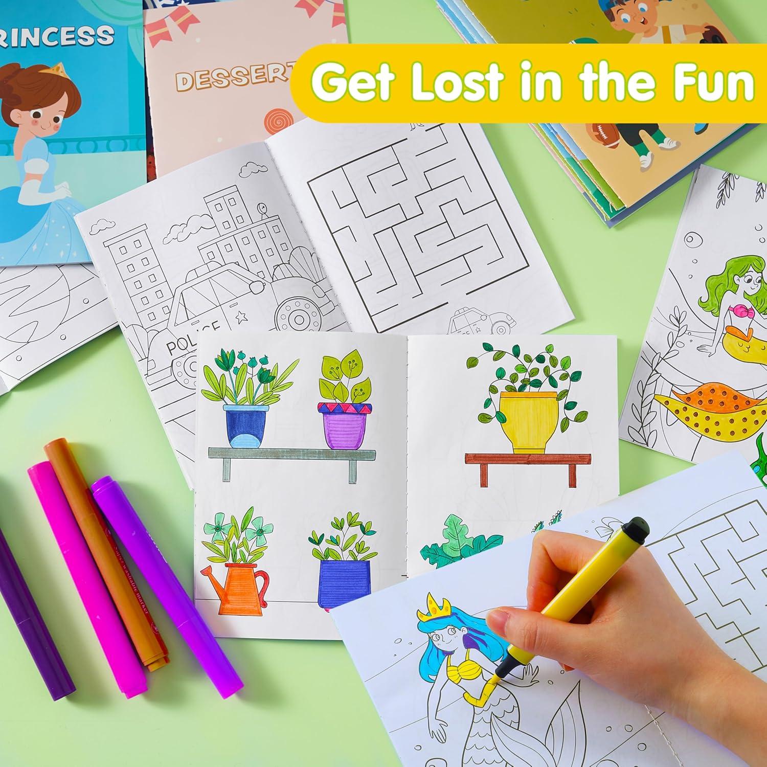 imageJOYIN 24Pcs Coloring Books for Kids Ages 48 Bulk Mini Coloring Book for Party Favors Goodie Bags Stuffers for Kids  Birthday Party Gifts  Classroom Travel Activity  Stocking StuffersMixed