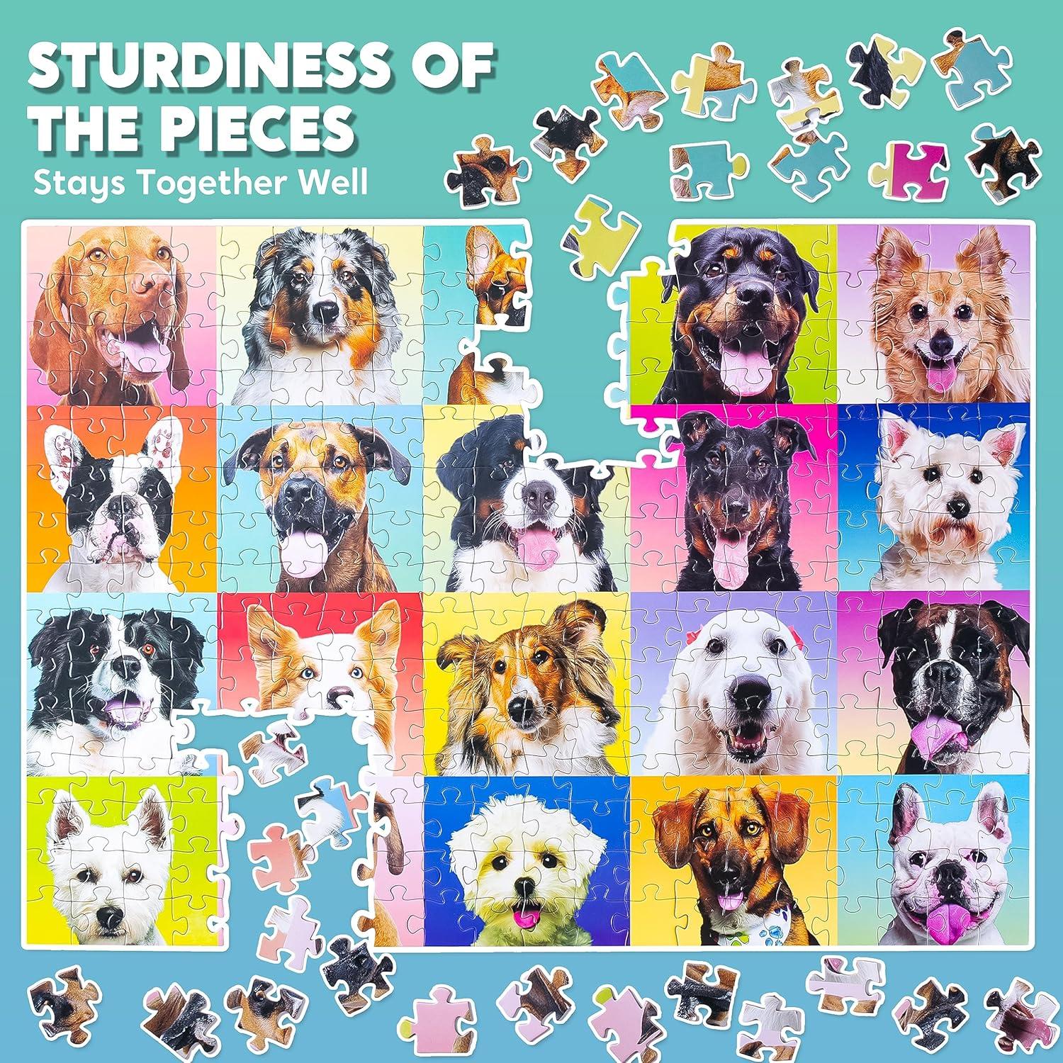 imageJOYIN 300 pcs Multicolor Dogs Puzzles Jigsaw Puzzle for Kids and Adults276quot x 197quot Puppy Theme Puzzles for Teens Collection Gift Home Art Decor