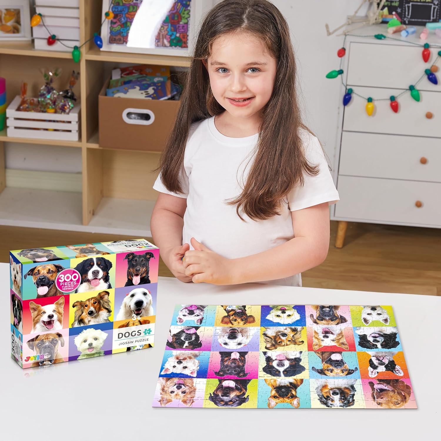 imageJOYIN 300 pcs Multicolor Dogs Puzzles Jigsaw Puzzle for Kids and Adults276quot x 197quot Puppy Theme Puzzles for Teens Collection Gift Home Art Decor