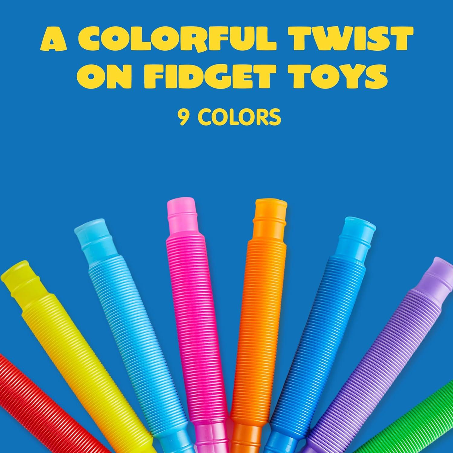 imageJOYIN 36 Pack Pop Tubes Sensory Toys Large Fidget Toys Party Favors  9 Colors Creativity Learning ampamp Fun for Toddler Kids  Perfect for Party Goodie Bags Stuffers Classroom School RewardSmall