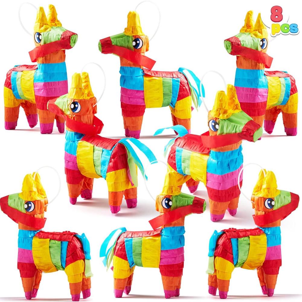 imageCinco De Mayo 8 pcs Mini Donkey Pinatas 57quotx75quot Rainbow Color for Fun Fiesta Taco Party Supplies Luau Event Photo Props Mexican Theme Decoration Carnivals Festivals Taco Tuesday Event