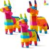 image3 pcs Mini Donkey Pinatas 7quotx55quot Cinco De Mayo Rainbow Color for Fun Fiesta Taco Party Supplies Luau Event Photo Props Mexican Theme Decoration Carnivals Festivals Taco Tuesday Event