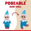 imageJOYIN 1 Pack Christmas Purple Tiny Elf Soft Plush Toy for Adults Kids Accessories Party Favors Xmas Party Supplies Christmas Decor Xmas GiftBlue