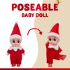 imageJOYIN 1 Pack Christmas Purple Tiny Elf Soft Plush Toy for Adults Kids Accessories Party Favors Xmas Party Supplies Christmas Decor Xmas GiftRed
