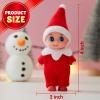 imageJOYIN 1 Pack Christmas Purple Tiny Elf Soft Plush Toy for Adults Kids Accessories Party Favors Xmas Party Supplies Christmas Decor Xmas GiftRed